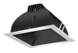 RAB LED Trim MOD 6 Inch Square 80 Degree 2700K 90 CRI Black Cone Silver Ring (NDLED6SD-80YYHC-B-S)