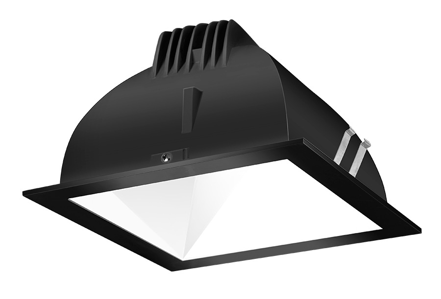 RAB LED Trim MOD 4 Inch Square 50 Degree 2700K 80 CRI White Cone Black Ring (NDLED4SD-50YY-W-B)