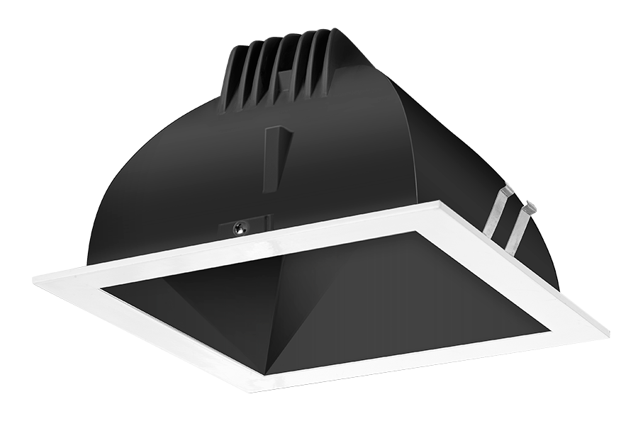 RAB LED Trim MOD 6 Inch Square 80 Degree 2700K 90 CRI Black Cone White Ring (NDLED6SD-80YYHC-B-W)