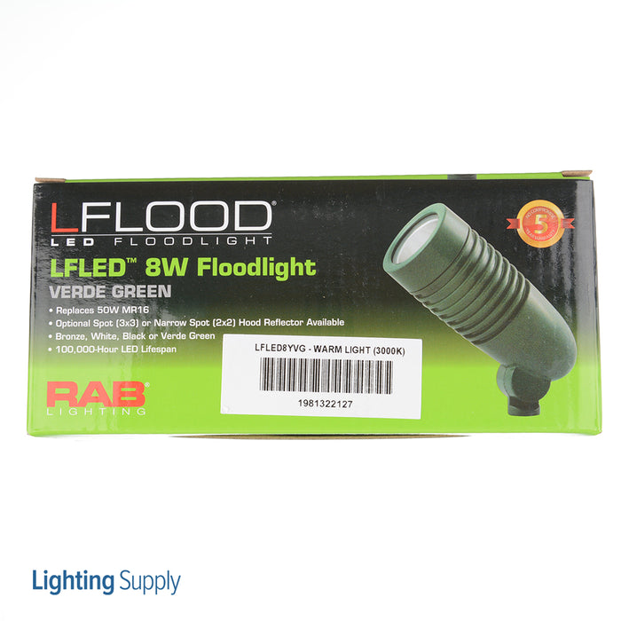 RAB LFlood 8W Warm LED Landscape Flood LFLED Verde Green (LFLED8YVG)