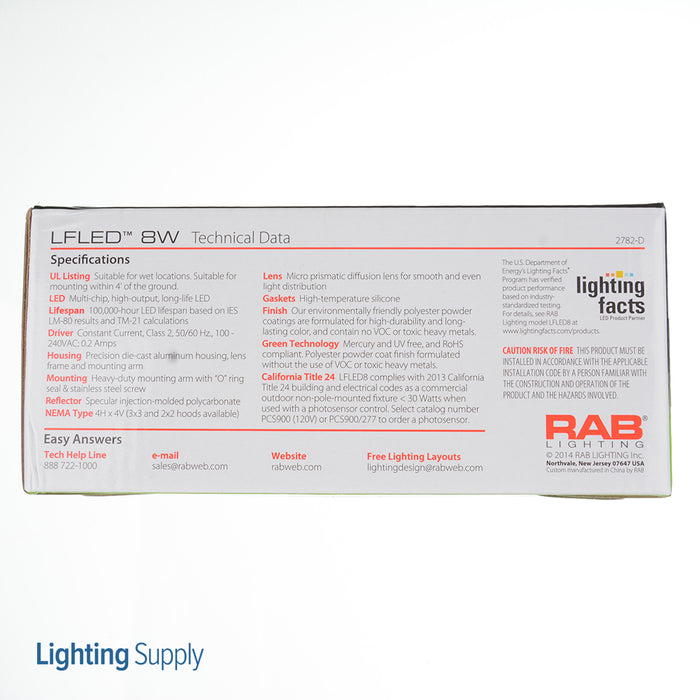 RAB LFlood 8W Warm LED Landscape Flood LFLED Verde Green (LFLED8YVG)