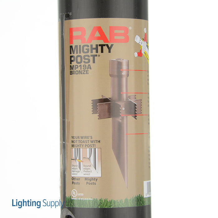 RAB Mighty Post Mini 19 Inch 3 Inch Diameter Bronze (MP19A)