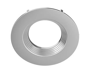 RAB Recessed Retrofit Downlight Trim 6 Inch Round Baffle Brushed Nickle (DLTRIM/R6RB-BN)