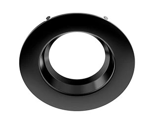 RAB Recessed Retrofit Downlight Trim 6 Inch Round Smooth Black (DLTRIM/R6RS-B)