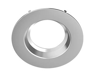 RAB Recessed Retrofit Downlight Trim 6 Inch Round Smooth Brushed Nickle (DLTRIM/R6RS-BN)