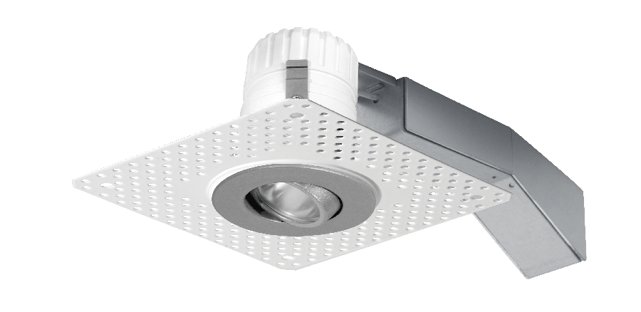 RAB Remodeler 2 Inch Round Adjustable 8W 2700K 80 CRI LED Triac 20 Degree Trimless Silver (RDLED2AR8-20YY-TLS)