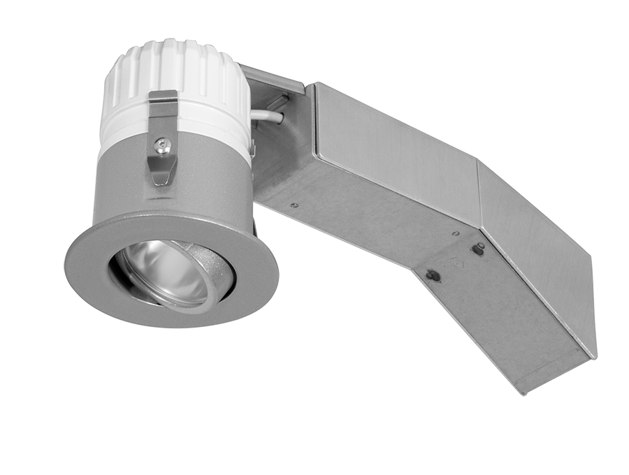 RAB Remodeler 2 Inch Round Adjustable 8W 3500K 80 CRI LED Triac 30 Degree 1/2 Inch Trim Silver (RDLED2AR8-30YN-TS)