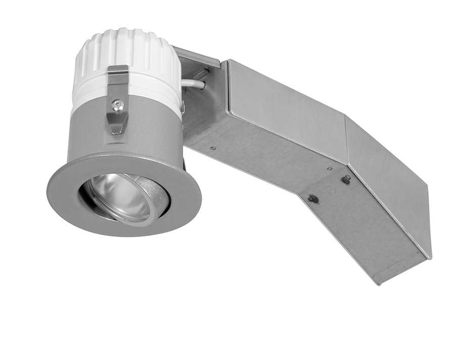 RAB Remodeler 2 Inch Round Adjustable 8W 4000K 80 CRI LED Triac 30 Degree 1/2 Inch Trim Silver (RDLED2AR8-30N-TS)