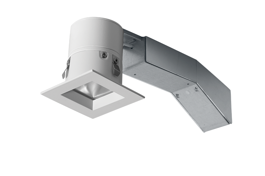 RAB Remodeler 2 Inch Square 8W 2700K Triac Dimming 20 Degree 1/2 Inch Trim White Ring (RDLED2S8-20YY-TW)