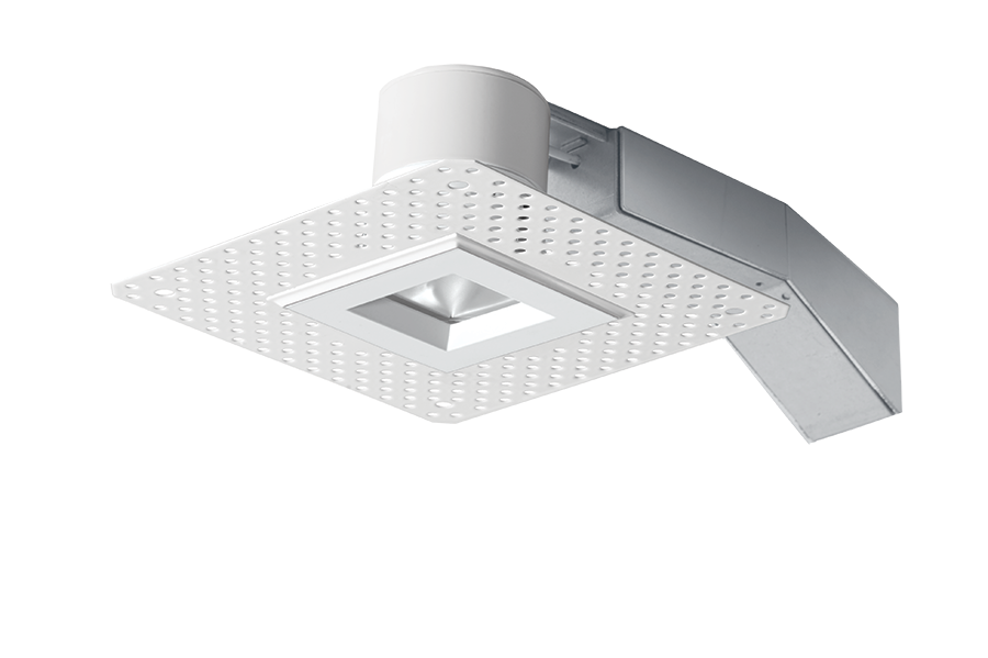 RAB Remodeler 2 Inch Square 8W 2700K Triac Dimming 20 Degree 90 CRI Trimless White Ring (RDLED2S8-20YYHC-TLW)