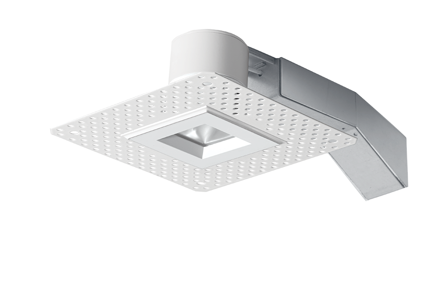 RAB Remodeler 2 Inch Square 8W 2700K Triac Dimming 20 Degree Trimless White Ring (RDLED2S8-20YY-TLW)