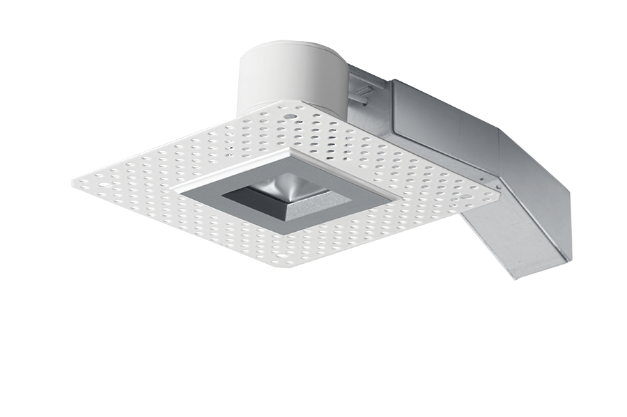 RAB Remodeler 2 Inch Square 8W 2700K Triac Dimming Wall Washer Trimless Silver Ring (RDLED2S8-WYY-TLS)