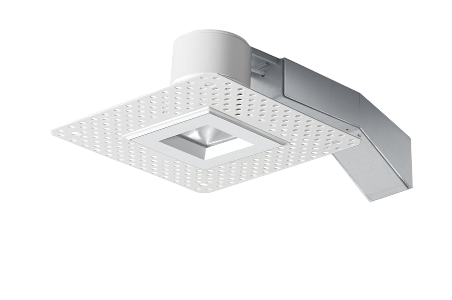 RAB Remodeler 2 Inch Square 8W 2700K Triac Dimming Wall Washer Trimless White Ring (RDLED2S8-WYY-TLW)