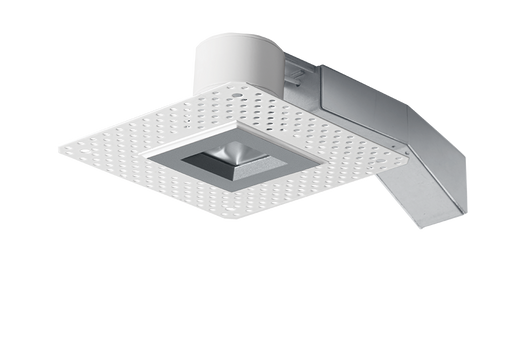 RAB Remodeler 2 Inch Square 8W 3000K Triac Dimming 40 Degree Trimless Silver Ring (RDLED2S8-40Y-TLS)