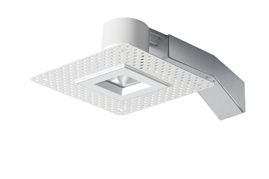 RAB Remodeler 2 Inch Square 8W 3000K Triac Dimming 40 Degree Trimless White Ring (RDLED2S8-40Y-TLW)