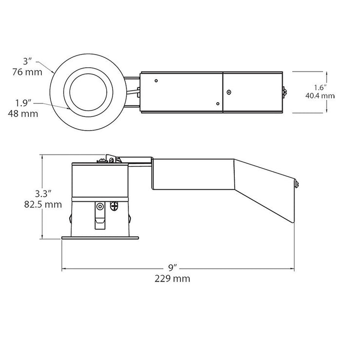 RAB Remodeler 2 Inch Round 8W 3000K Triac Dimming Wall Washer 90 CRI Trim Silver Ring (RDLED2R8-WYHC-TS)