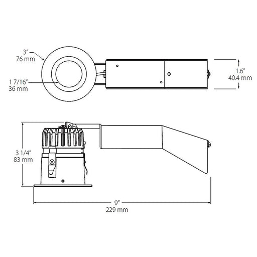 RAB Remodeler 2 Inch Round Adjustable 8W 3500K 90 CRI LED Triac 40 Degree Trimless White (RDLED2AR8-40YNHC-TLW)