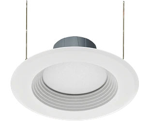 RAB Residential Retrofit Downlight 6 Inch Round 14W 1200Lm 90 CRI 5000K 120V White Triac Baffle Trim (R6R14950120WB)