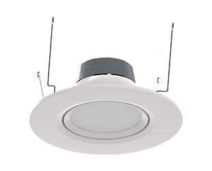 RAB Retrofit Adjustable Downlight 6 Inch 10W 900Lm 90 CRI Round 5 CCT 120V White (RA6R109FA120WS)