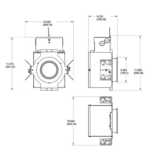 RAB Rough-In IC 4 Inch Round 20W On/Off With Emergency Battery Backup 120-277V (NDIC4R20D/E2)