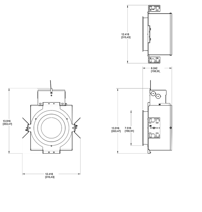 RAB Rough-In IC Rated 6 Inch Round 20W 0-10V Dimming (NDIC6R20D)