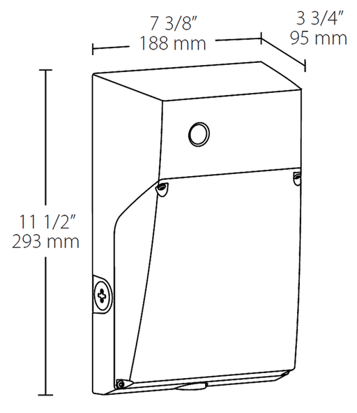 RAB Tallpack LED 12W Cool 0-10V Dimming 120-277V Photocell White (WPTLED12W/D10/PC2)