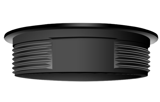 RAB Vaporproof 100 Ceiling Black Less Globe (VC1B)
