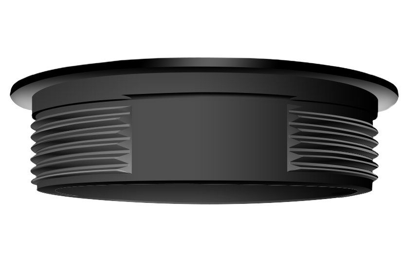 RAB Vaporproof 100 Ceiling Black Less Globe (VC1B)