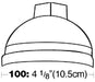 RAB Vaporproof 100 Pendant 1/2 Inch Less Globe (VP1)
