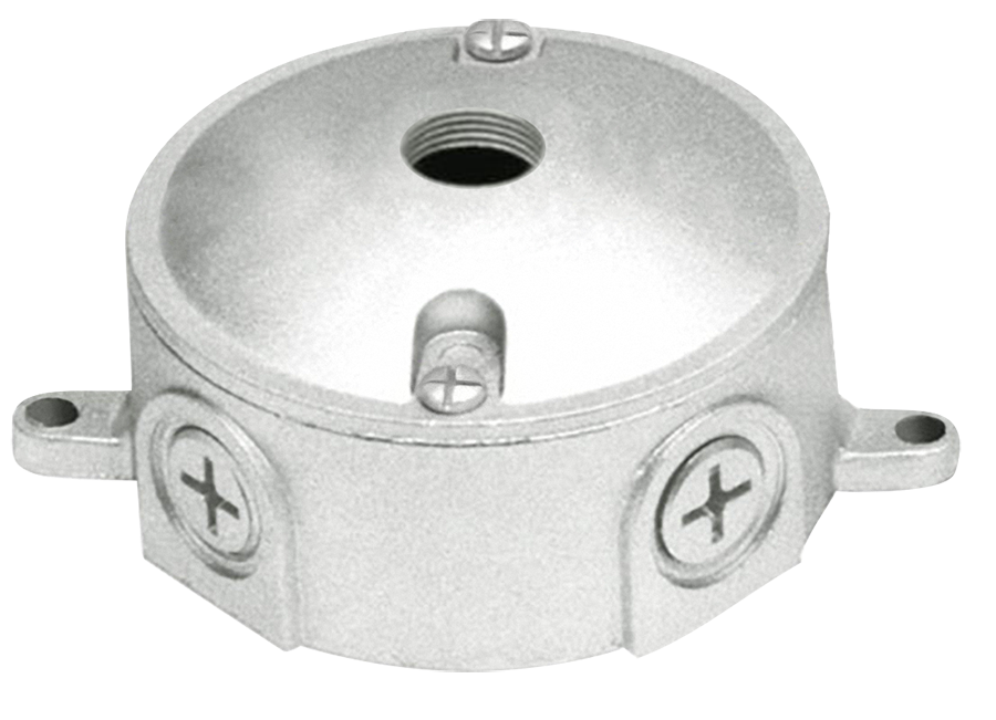 RAB Weatherproof 3 Inch Box Round 1/2 Tap And Cover With One 1/2 Inch Hole (LRT5)