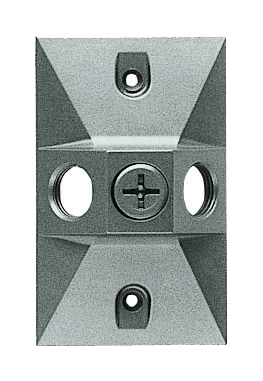 RAB Weatherproof Cover Rectangular 3 Hole Silver Gray (R14-3)
