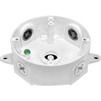 RAB Weatherproof Round Box 3/4 Inch White No Cover (VXCW-3/4)