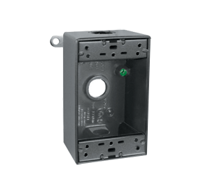 RAB B3-3/4A Weatherproof Single Outlet Box 3 Hole 3/4 Inch Bronze ...