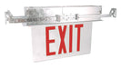 Best Lighting Products LED Double Faced Mirror Recessed Edge Lit Exit Sign With Red Letters Battery Backup (RELZXTE2RMAEM)