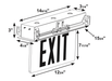 Best Lighting Products LED Double Faced Mirror Recessed Edge Lit Exit Sign With Red Letters Battery Backup-SDT Self-Diagnostics (RELZXTE2RMAEM-SDT)