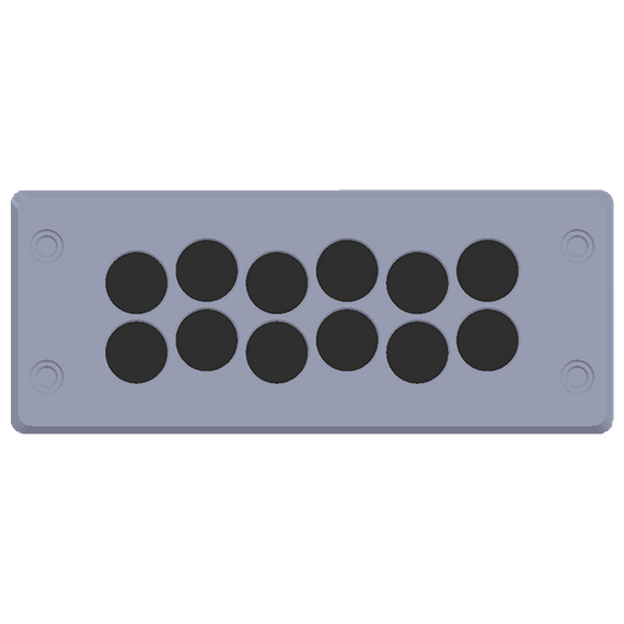 Remke Cable Entry Plate 12 Holes Cable Range .158 -.512 Light Gray (BRM12-1)