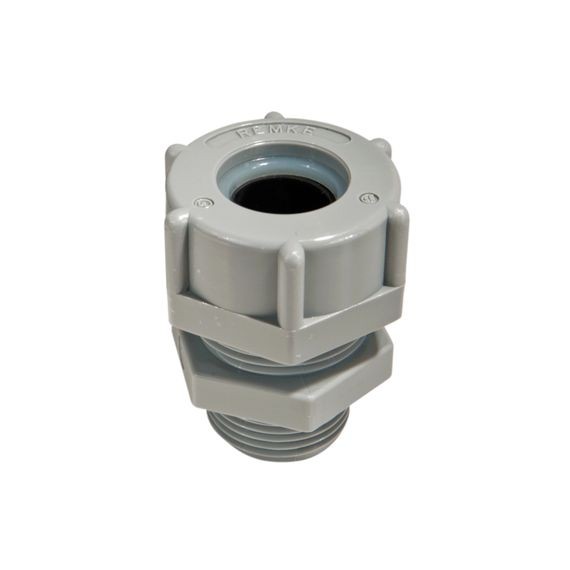 Remke Cord Connector Less Bushing Nylon 1/2 Inch NPS With Locknut And O-Ring (RSP-100-WLR)