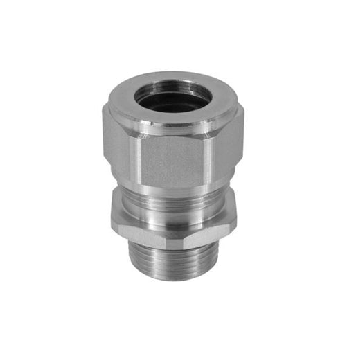 Remke Cord Connector Stainless Steel 1 Inch NPT 2 Holes At .250 With Stainless Steel Locknut (RSSS-304-2-LNSS)