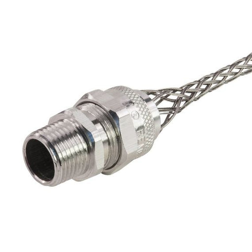 Remke Cord Handle Aluminum 1-1/2 Inch NPT Cable Range .568 .688 Form Size 5 With Locknut (RSR-511-L)