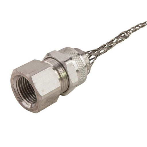 Remke Cord Handle With Internal Thread Aluminum 1-1/4 Inch NPT Cable Range .875 1.00 With Mesh (RSRF-416-E)