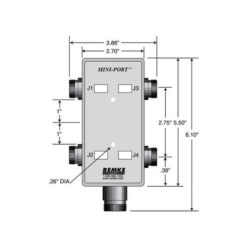 Remke Device Net Micro-Link Distribution Box 4 Outlet (3400065)