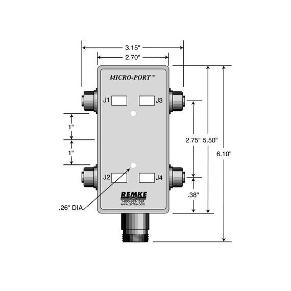 Remke Device Net Mini-Link Distribution Box 4 Outlet (3400060)