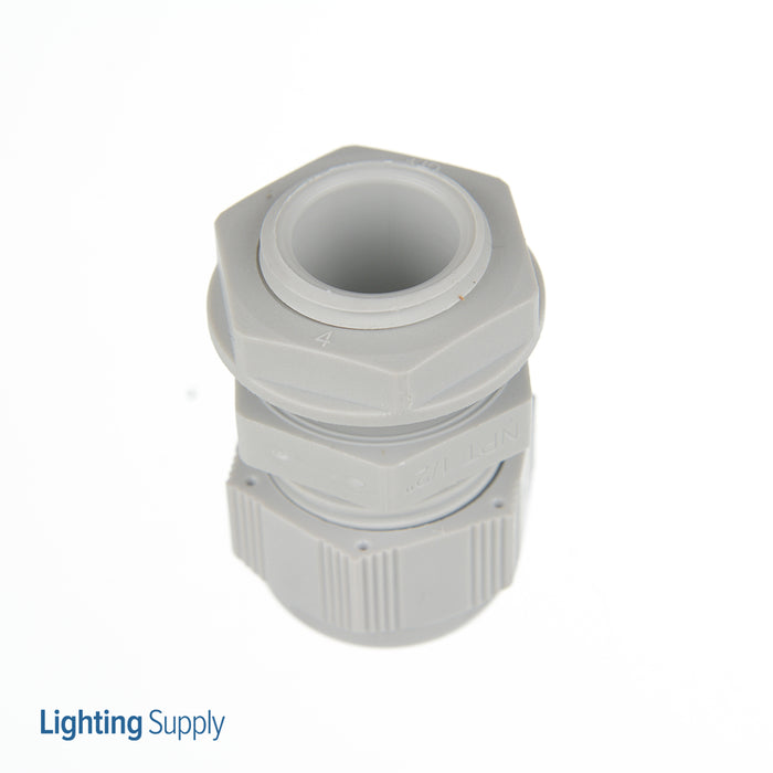 Remke Dome Cap Cable Gland Gray Polyamide 1/2 Inch NPT Cable Range .27 .47 With Locknut And O-Ring (RD16NR-GYNR)