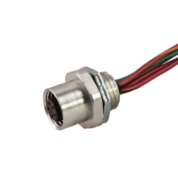 Remke Dual Key Micro-Link Receptacle Female 5-Pole 1 Foot 1/4 Inch NPT 18 AWG (205S0010N)