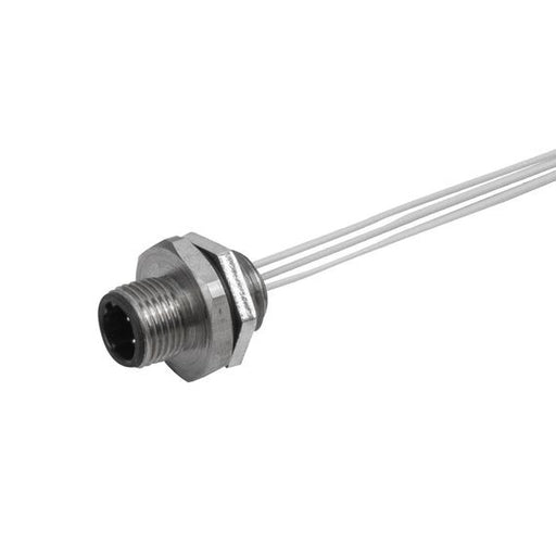 Remke M12 Etherlink Receptacle Male 4-Pole 1 Foot 24 AWG M14 Thread (E04T0010P)