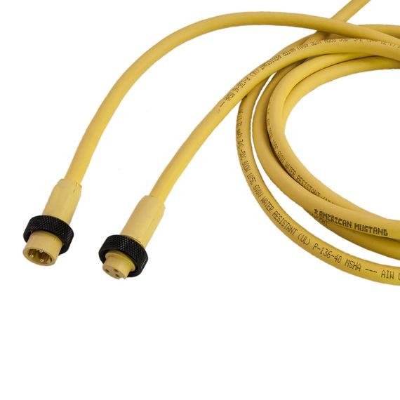 Remke Mini-Link Cable Assembly PVC Male External Thread/Female 5-Pole 12 Foot 16 AWG Black (105K0120APBLK)