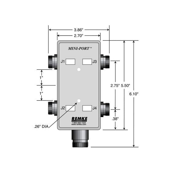 Remke Mini-Link Distribution Box 4 Outlet 10M Cable (3400005)