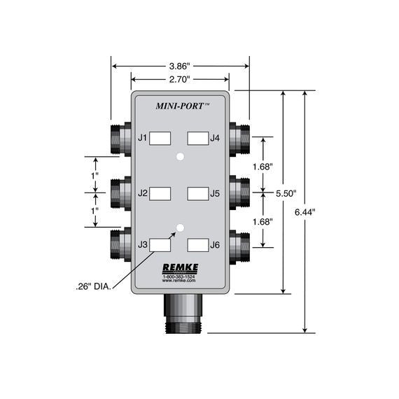 Remke Mini-Link Distribution Box 6 Outlet 5M Cable (3400006)