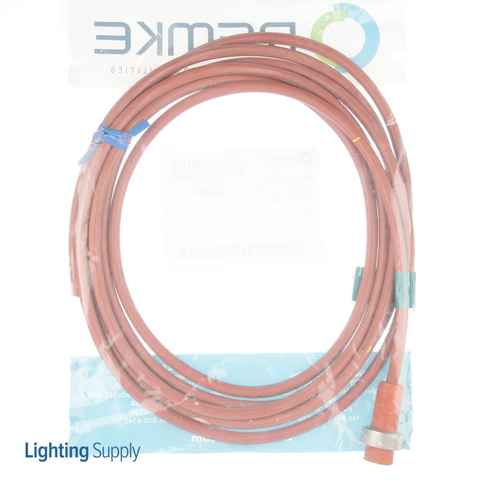 Remke Mini-Link Plug Assembly High Temperature Silicone Male 2-Pole 12 Foot 16 AWG Stainless Steel Coupler (102B0120AHT1)