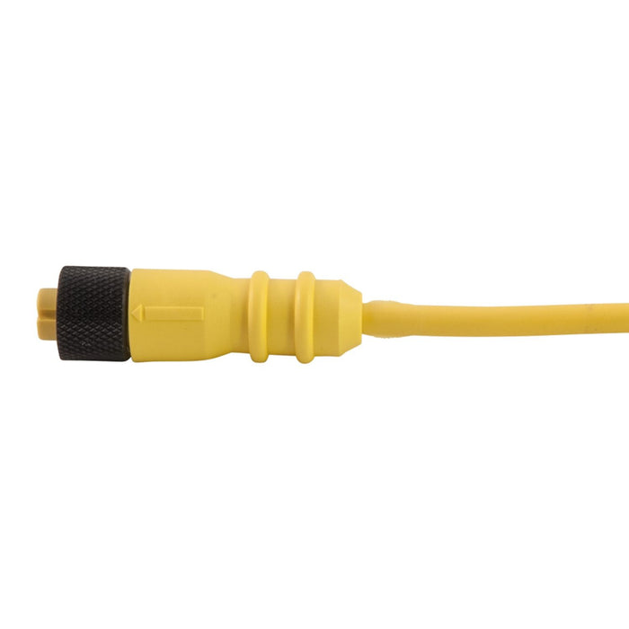 Remke Single Key M12 Micro-Link Plug Assembly PUR Braided Female 4-Pole 13.1 Foot 22 AWG (504A0131AL)